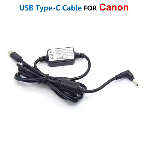 USB Type-C PD Power Bank Cable CA-570 CA570 CA-570K CA570K For Canon Camera DC22 DC40 DC50 MV650 MV6