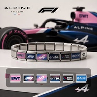Brecell Italian Bracelet 1set F1 Series Alpine Italian bracelet f1 Pink