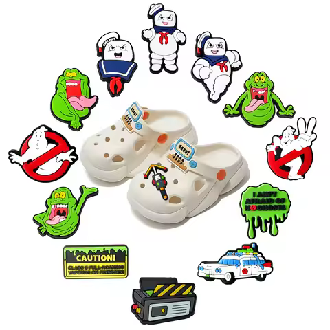 1-13pcs Hot Movies Ghost Shoe Charms DIY Cartoon Garden Shoes Decorations Accessories for Clog Sanda