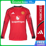 adidas | เสอแขงอาดดาส แมนย 25-26 รนเหยา แขนยาว + ผาพนคอเชยรทม (แพคเกจ JP3037+JV5896)