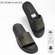Men's Genuine Cow Leather Cross Strap Sandals with Stitched Edges - Hot Trend Item DL-0004