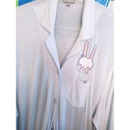 6ixty8ight Rabbit Pattern Pajamas Soft Long Robe