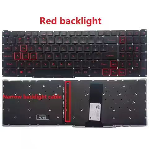 New Keyboard US For ACER Nitro 5 AN515-54 AN515-55 AN515-43 AN515-45 Red Backlit