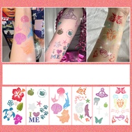 Dreamy Underwater World Sparkling Pink Shell Jellyfish Tattoo Sticker Sweet Cool Y2K Girls Beach Pho