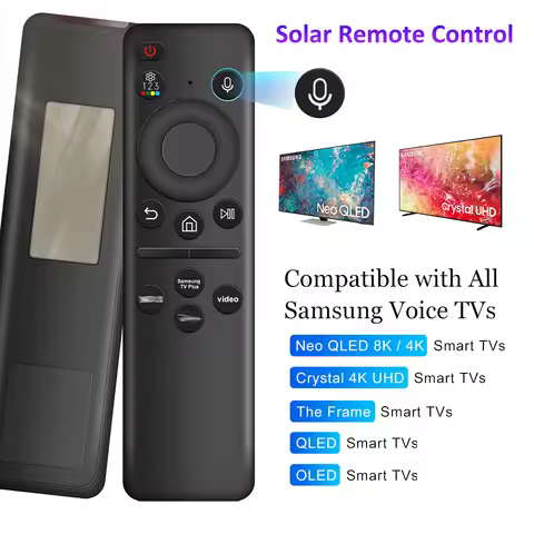 Voice Remote Control for Samsung Smart TVs Solar Remote Control for Samsung 4K 8K NEO QLED Smart TV 