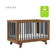 [A8 Mama&amp;Dada]BabylettoHudson嬰兒床(不含床墊)-核桃木/黑色