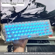 Wooting60 Black Fog Transparent Side-etched Mechanical Keyboard OEM Custom Full Change EZ63/RS6 Magn