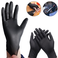 authentic 100PCS Nitrile Disposable Gloves Waterproof Food Grade Black Home Kitchen Laboratory Clean