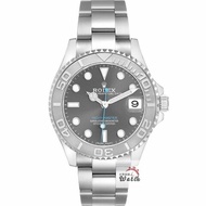 【大眾名錶】ROLEX 勞力士 268622 Yacht-Master 中型遊艇 灰面藍針 2017 大眾名錶G179
