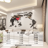 World Map Acrylic 3D Wall Sticker Office Wall Decoration Company Corporate Conference Room Cultural