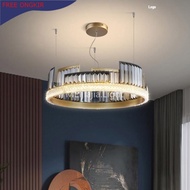 Terbaru Lampu postmodern lampu gantung kristal mewah untuk ruang tamu