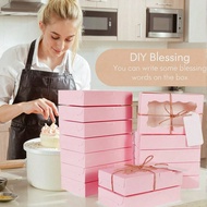 10/20 Pcs- Kraft Window Cake Boxes With Clear Window, Premium Rectangular Cookie Boxes, Bread Boxes,