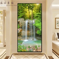 Entrance decoration single vertical version corridor corridor hanging painting Water makes money Lan