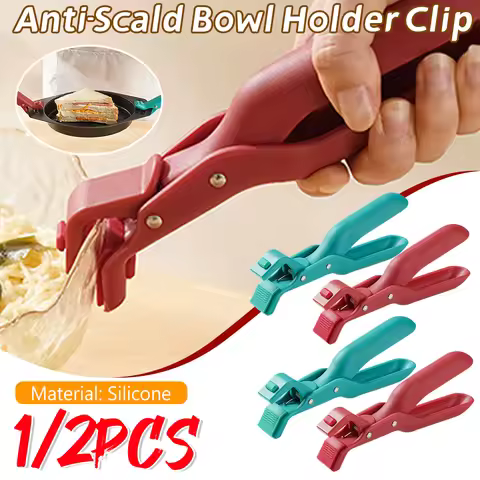 1/2PCS Hot Plate Gripper Clips Holder Tongs Bowl Holder Pot Clip For Moving Hot Plate Bowls Pizza Pa
