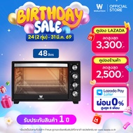Worldtech เตาอบไฟฟ้า 48L รุ่น WT-OV48L_BLK ขนาด 48 ลิตร Oven เตาอบ เตาอบลมร้อน เตาอบตั้งโต๊ะ ไมโครเว