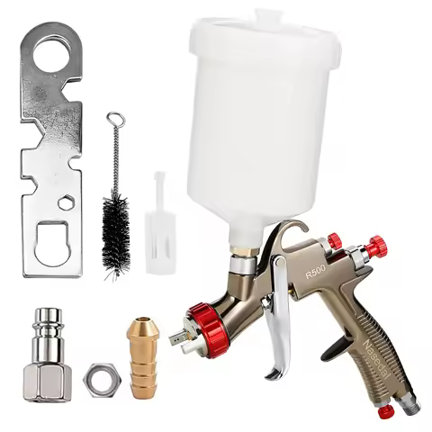 R500 LVLP Spray Gun Airbrush Car Painting gun. 1.3mm High quality 600cc Spray Gun