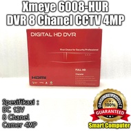 CHANEL Xmeye 6008-HUR DVR 8 Channel CCTV 4MP Digital HD DVR DC 12V