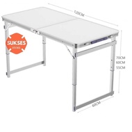 MEJA LIPAT MEJA LIPAT KOPER PORTABLE KAKI KOTAK / FOLDING TABLE