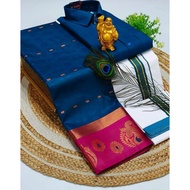 3D LINEN EMBOSSED ART SILK SAREES & COTTON DOTIS, SHIRTS