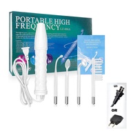 Facial Skin Therapy Wand Machine Portable Handheld Electrotherapy Comb High Frequency Wand With 4 Tu