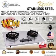 🚚 现货 Ready Stock 🚚 Kessler Led Display Timer Setting Gas Hob Double Stove 5.2KW