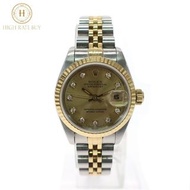 ROLEX 勞力士 Datejust 69173G S number 女士手錶 10P 鑽石 SS K18 YG 自動上鍊黃金錶盤