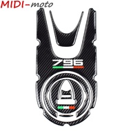 เหมาะสำหรับ Ducati Monster Monster 696 796 1100ดัดแปลงฝาถังน้ำมันเชื้อเพลิงสติ๊กเกอร์ป้องกันสติ๊กเกอ