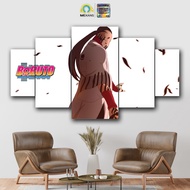 MEKANS 1 SET  Pajangan Hiasan dinding BORUTO JIGEN 5pcs  Poster Kayu Wall Decor