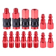 1/4" NPT Quick Connect Hose Fittings Aluminum Air Coupler and Plug Kit(14-Piece)
