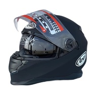 RFHE Matte Black Motorcycle Helmet With Inner Sun Visor Dual Visor Double Lens Helmet Racing Motocross Full Face Breathable helmet Helmet