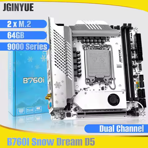 JGINYUE B760i ddr5 mini itx desktop Computer Motherboard LGA 1700 12th 13th DDR5 Memory RAM Latest m