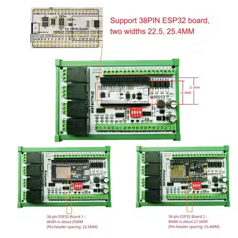 ESP32-DevKitC Remote IO Control Board with WIFI RS485, NTC AI AO DI DO Expansion Board for Arduino P