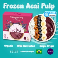 Acai Bowl Smoothie Selva Organic Acai Pulp Unsweetened Pure Frozen 400g
