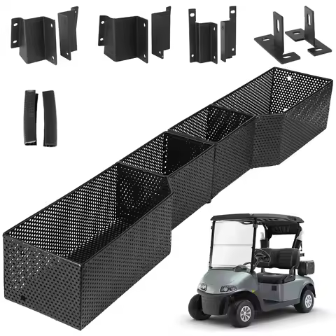 For EZGO RXV Club Car DS Precedent YAMAHA G29 & Drive2 Golf Cart Storage Basket with Cover Split Fol