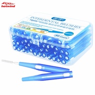 HW 60pcs Push-Pull Interdental Brush 0.6-1.5mm L Shape Teeth Floss Oral Clean Care