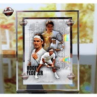ROGER FEDERER POSTER FRAME WITH HIGH QUALITY CRYSTAL GLASS