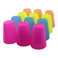 6-Pack Reusable Plastic Tumblers (9 oz) – Vibrant Colored Drinking Cups for Kids & Party