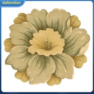 Woven Edge Carpet Dining Table Mat Large Non-slip Floor Mat with 3d Floral Pattern – Easy-clean Door