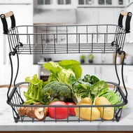 Metal Storage Basket Fruits Stand Solid Fruits Vegetables Basket with Handle for Kitchens SHOPCYC203