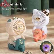 VISION GLASSES Cute Pet Mini Fan Rechargeable Silent USB Fan Air Cooler Two Wind Speed Desktop Fans For Students