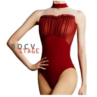 BDCV Ballet Aerial Yoga Leotard Women Dance One-piece Gymnastics Jumpsuit With Pad