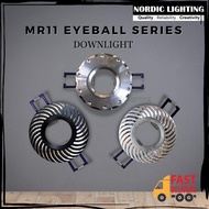 [Set With LED Bulb] Nordic Lighting MR11 Eyeball Casing Downlight Recessed Spotlight Ceiling Light Lampu Siling (MR11)