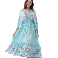 S-5XL - Readymade Cotton Punjabi Suit - Nirmalya Hand Printed 3Pc Set, ST1225