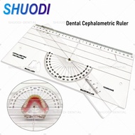 1 Piece Dental Guide Plate Dental Cephalometric Ruler X-Ray Protractor Measuring Ruler