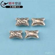 String Pillow Tiger Hard Beaded 999 Pure Silver Braided Rope Accessories Chinese Style Piece Silver 