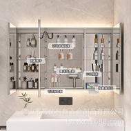 Alumimum Mirror Cabinet Smart Bathroom Storage Integrated Mirror Box Aluminum Alloy Heightened Mirror Cabinet Top Simple