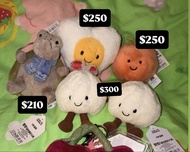 Jellycat 水蜜桃kc 小籠包 心形雞蛋 聖誕烏龜