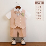 next Iris Childrens Suit Set Summer Boys Host Performance Clothes Flower Girl Baby One-Year-Old Cere