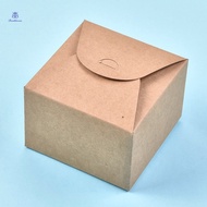20pc Foldable Kraft Paper Box Gift Packing Box Bakery Cake Cupcake Box Container Square BurlyWood Unfold: 19x21x0.08cm Finished Product: 10.5x10.5x5.5cm