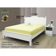 Harmony Jerry Wooden Queen Bed Frame / Solid Wood Queen Bed / Katil Queen Kayu / Katil Queen Murah / Bedroom Furniture